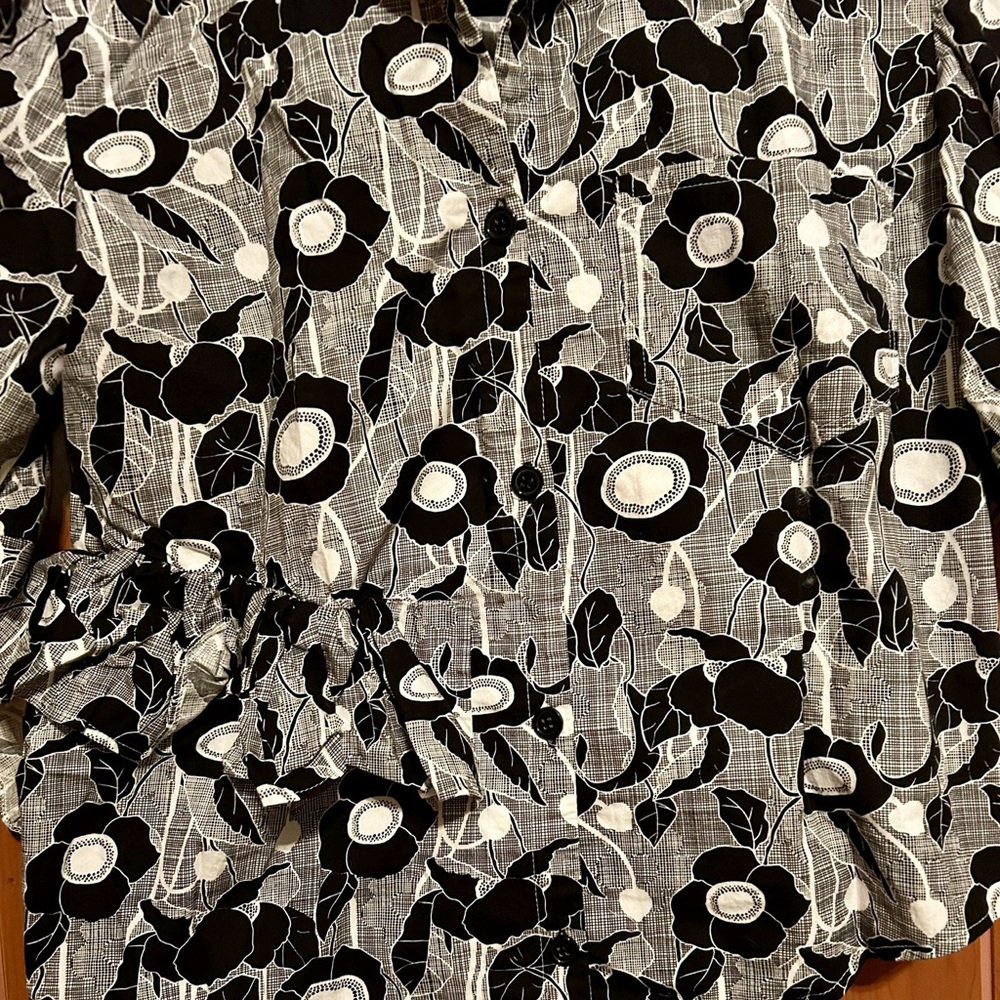 Unbranded Custom Made Print Button Down Short Sle… - image 2